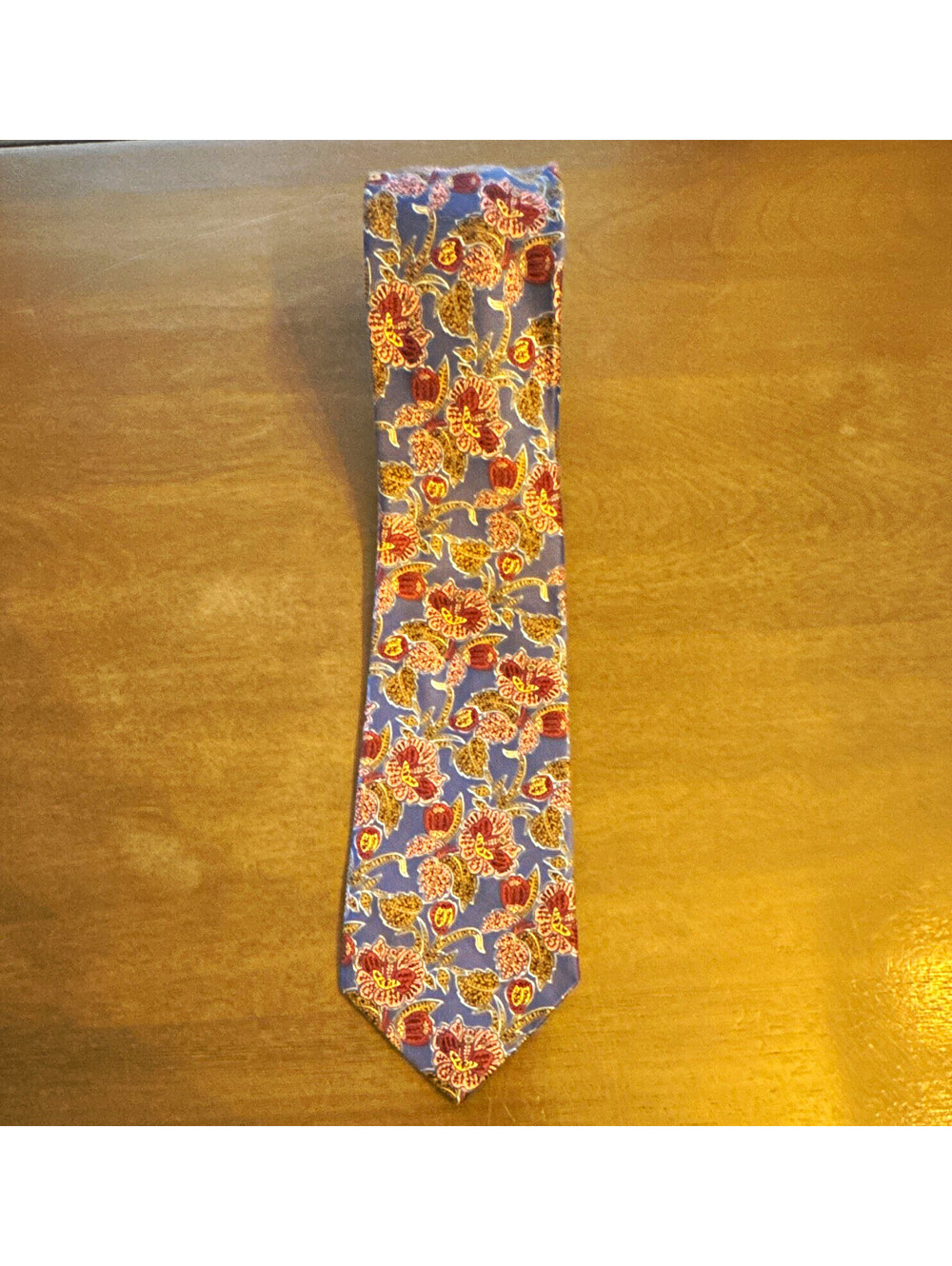 Pierre Cardin Men's Blue Polyester Floral Woven Necktie, One Size [COPY]